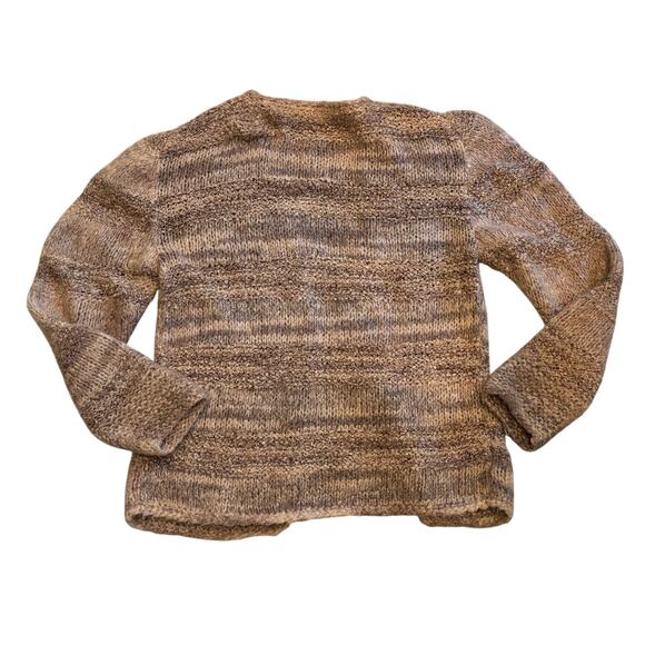 Vintage 80s Knit Cardigan The Broadway Made in Italy Wool Blend Ombre Women's L - Picture 2 of 8